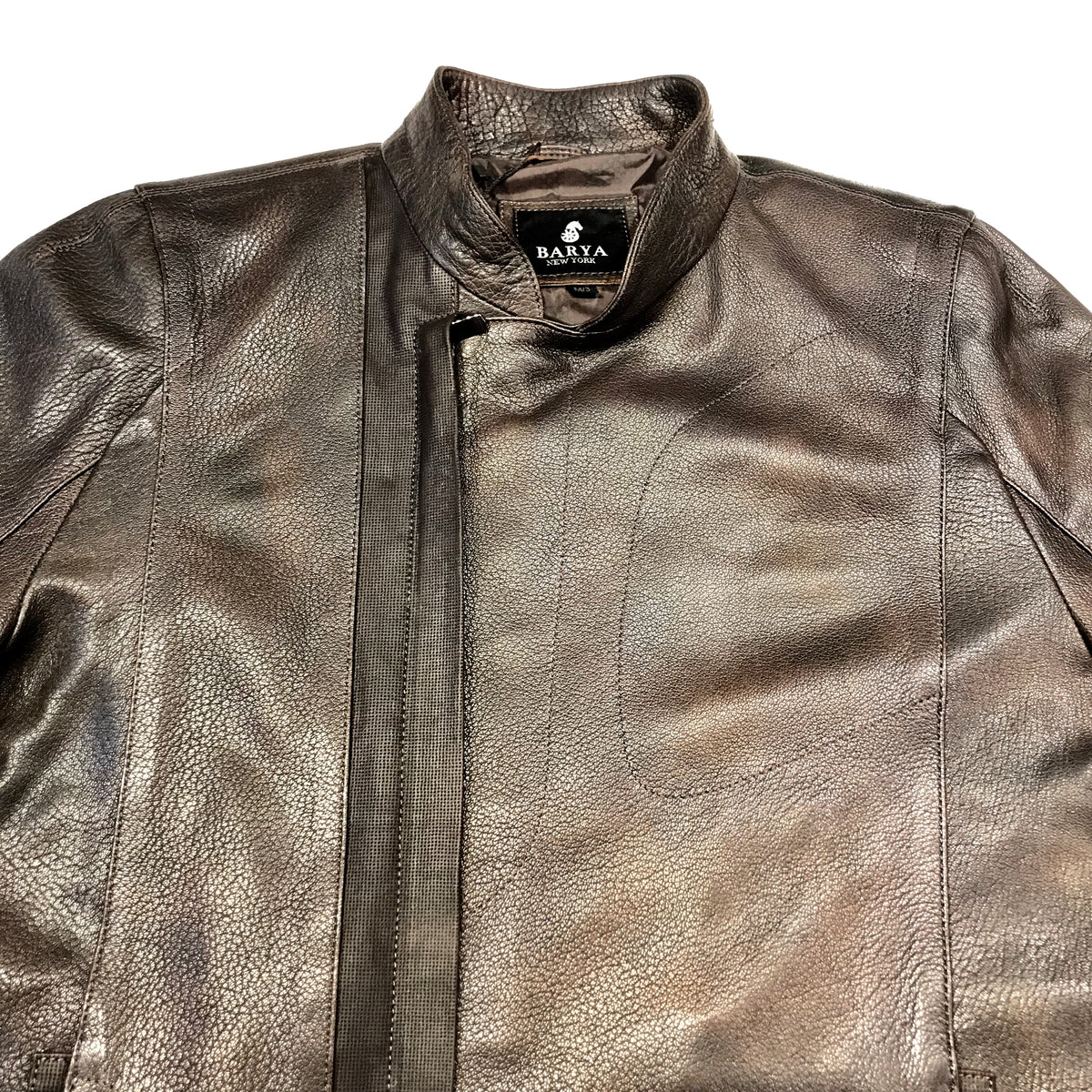 Barya NewYork Rustic Lambskin Asymmetric Jacket - Dudes Boutique