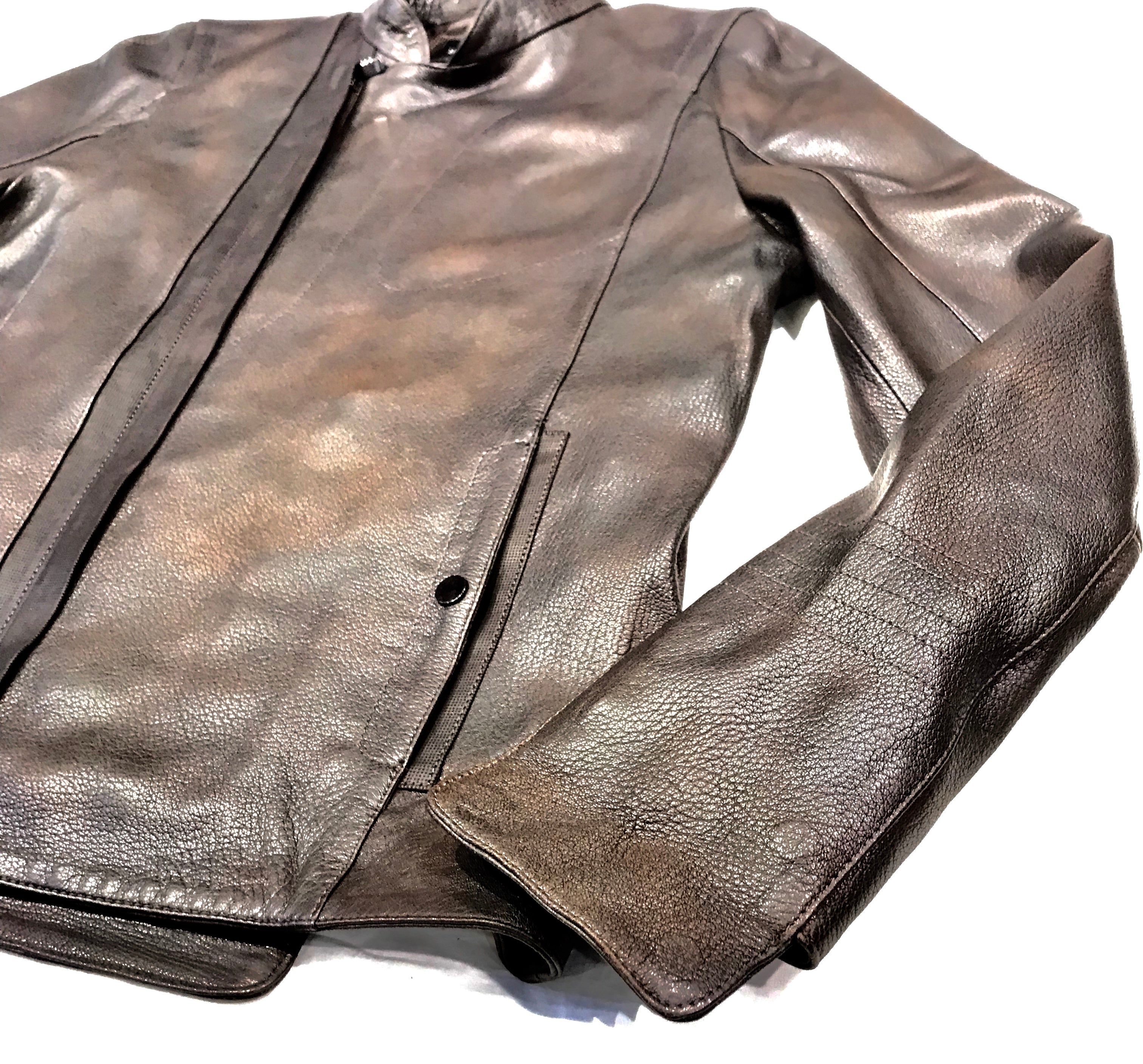 Barya NewYork Rustic Lambskin Asymmetric Jacket - Dudes Boutique