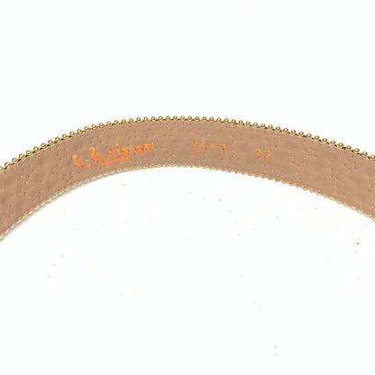 b.b. Simon Black & Gold 3-Row Studded Crystal Belt - Dudes Boutique