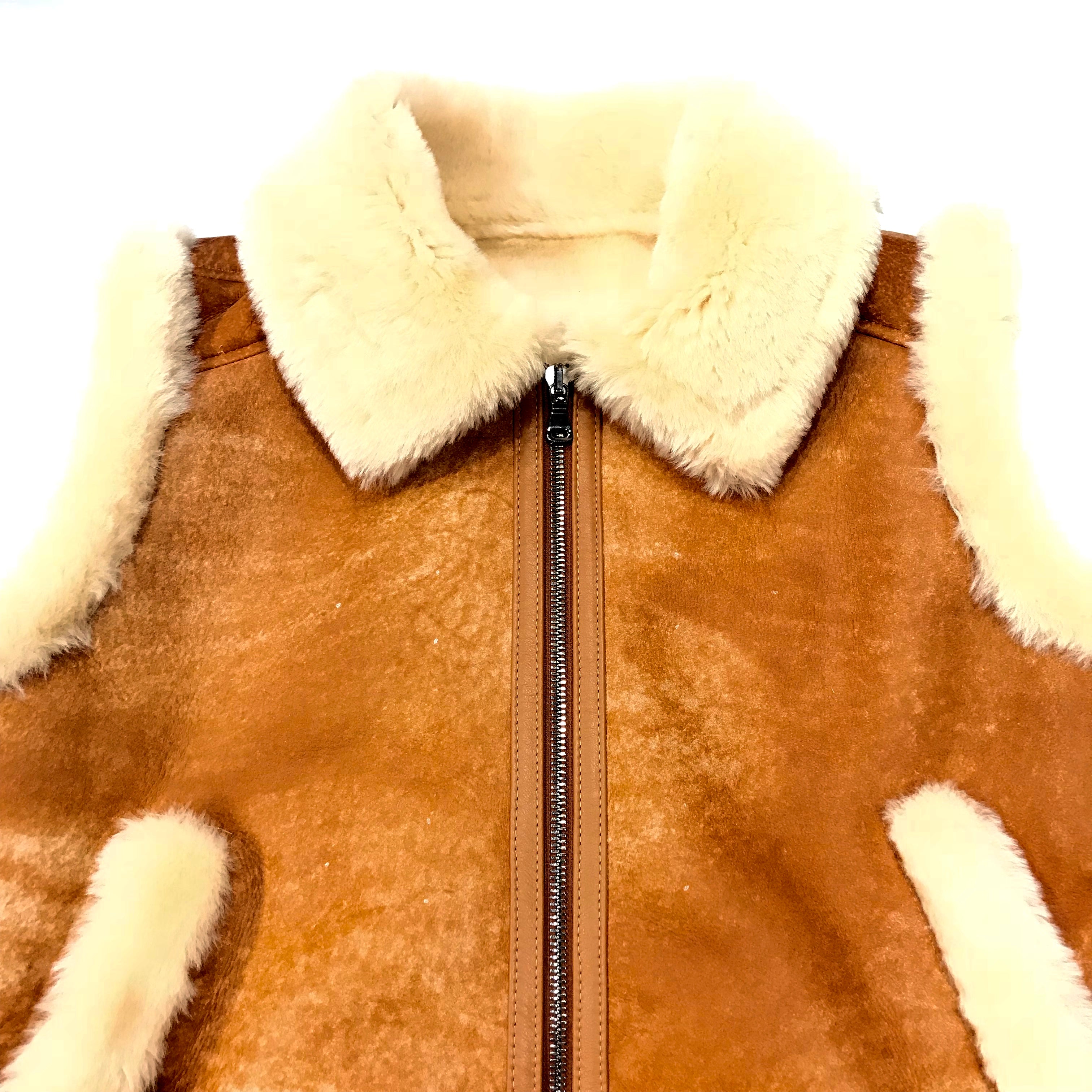 Kashani Men's Cognac Shearling Vest - Dudes Boutique