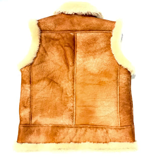 Kashani Men's Cognac Shearling Vest - Dudes Boutique