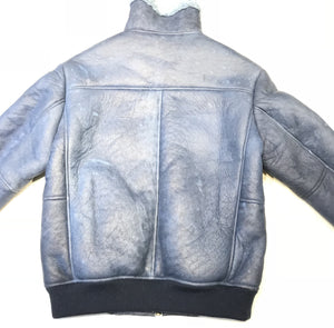 Kashani Powder Blue Blouson Shearling Jacket - Dudes Boutique