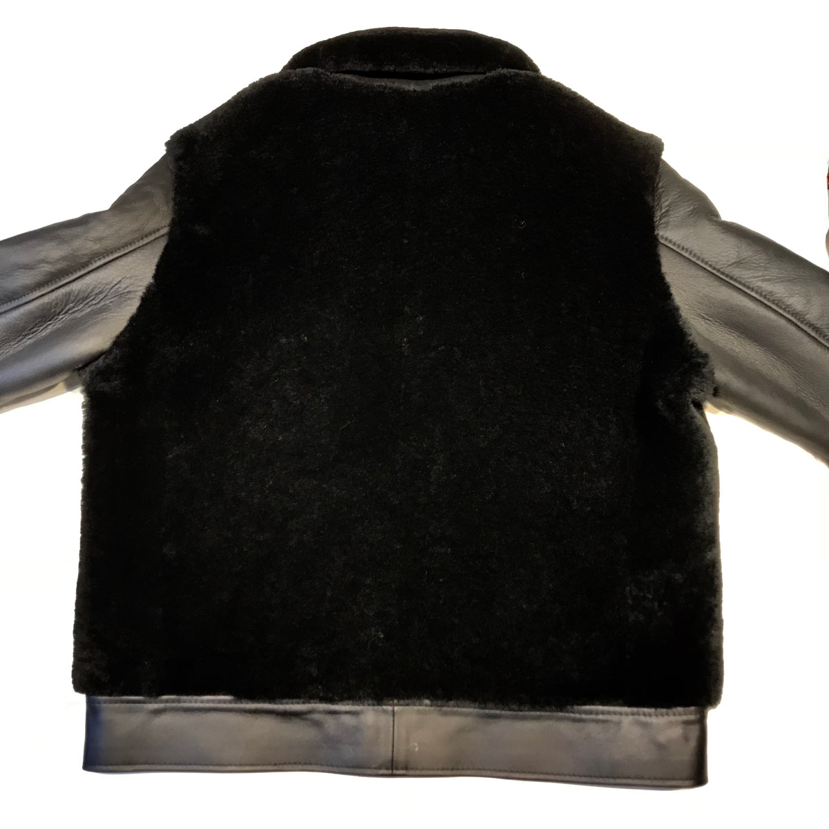 Kashani Jet Black Double Pocket Mouton Shearling Jacket - Dudes Boutique