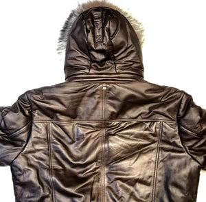 Kashani Brown Fox Fur Lambskin Parka Jacket - Dudes Boutique