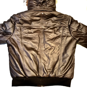 Kashani Brown Fox Fur Lambskin Parka Jacket - Dudes Boutique