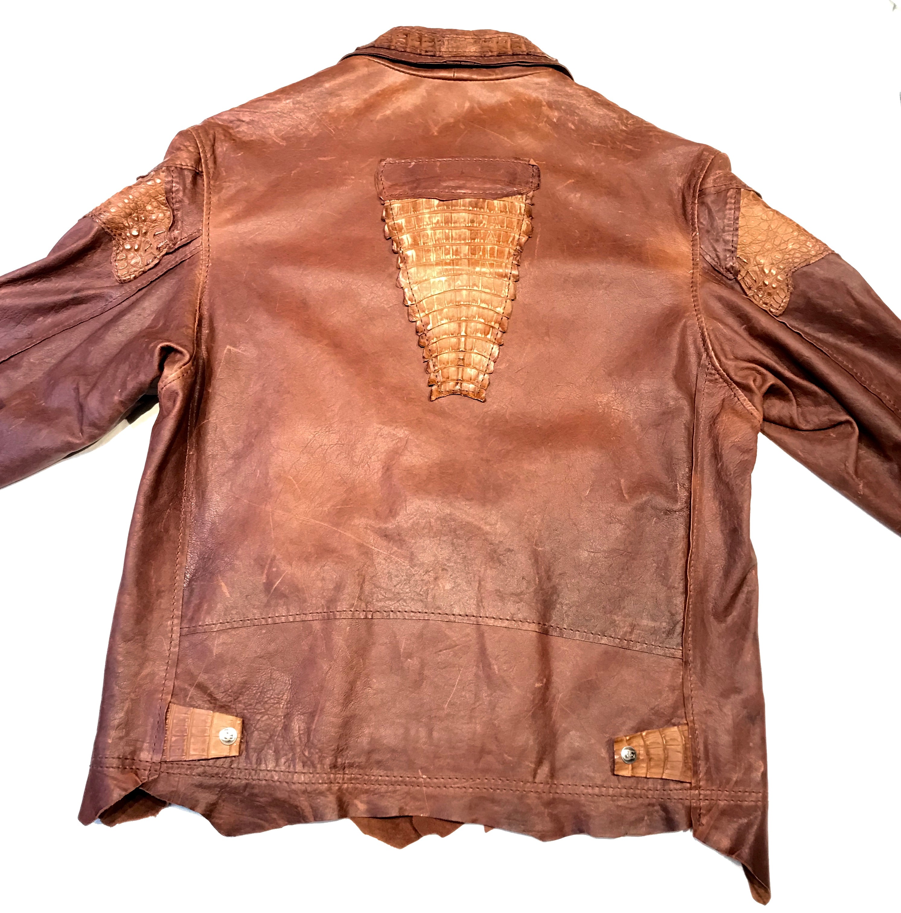 Kashani Raw Alligator Custom Biker Jacket - Dudes Boutique