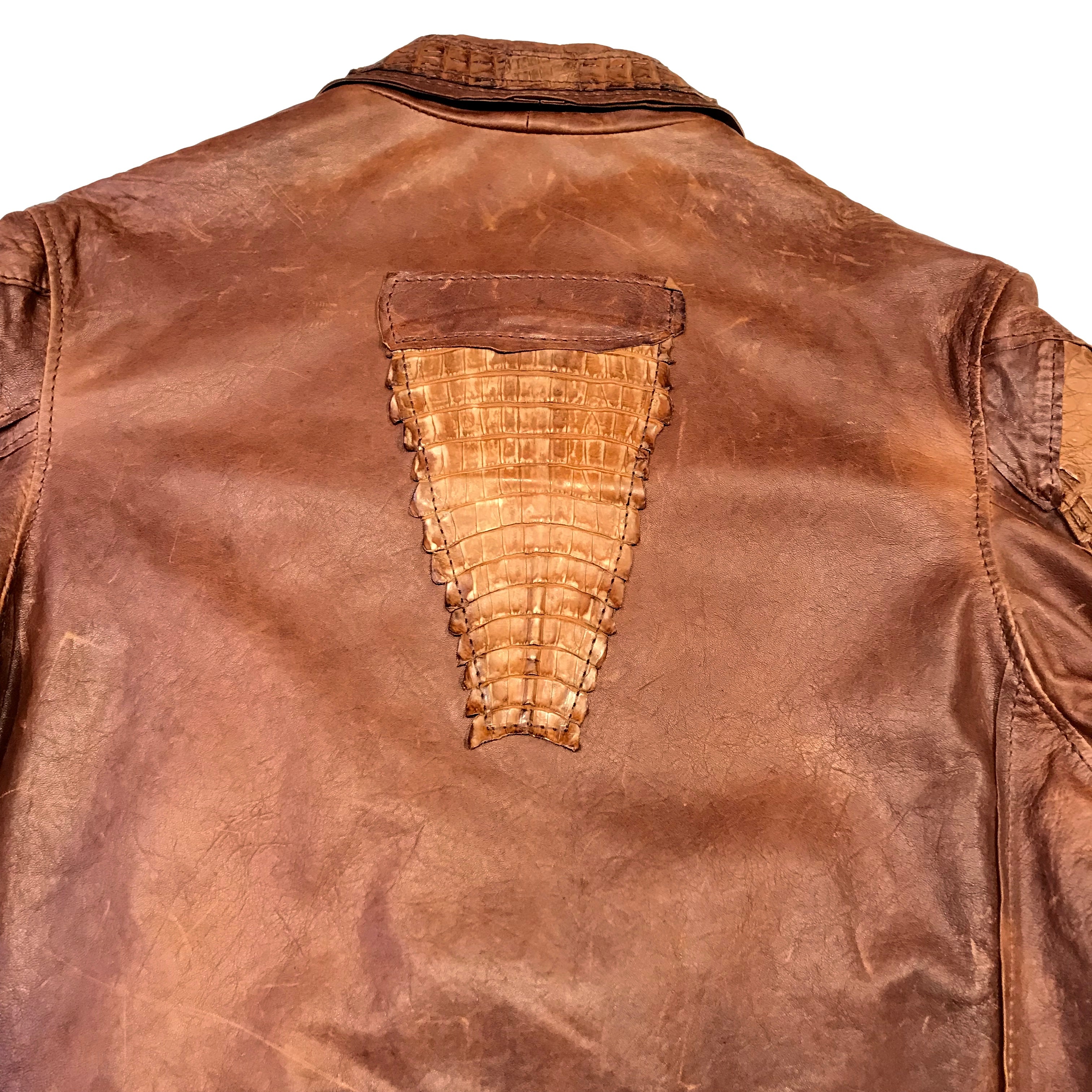 Kashani Raw Alligator Custom Biker Jacket - Dudes Boutique