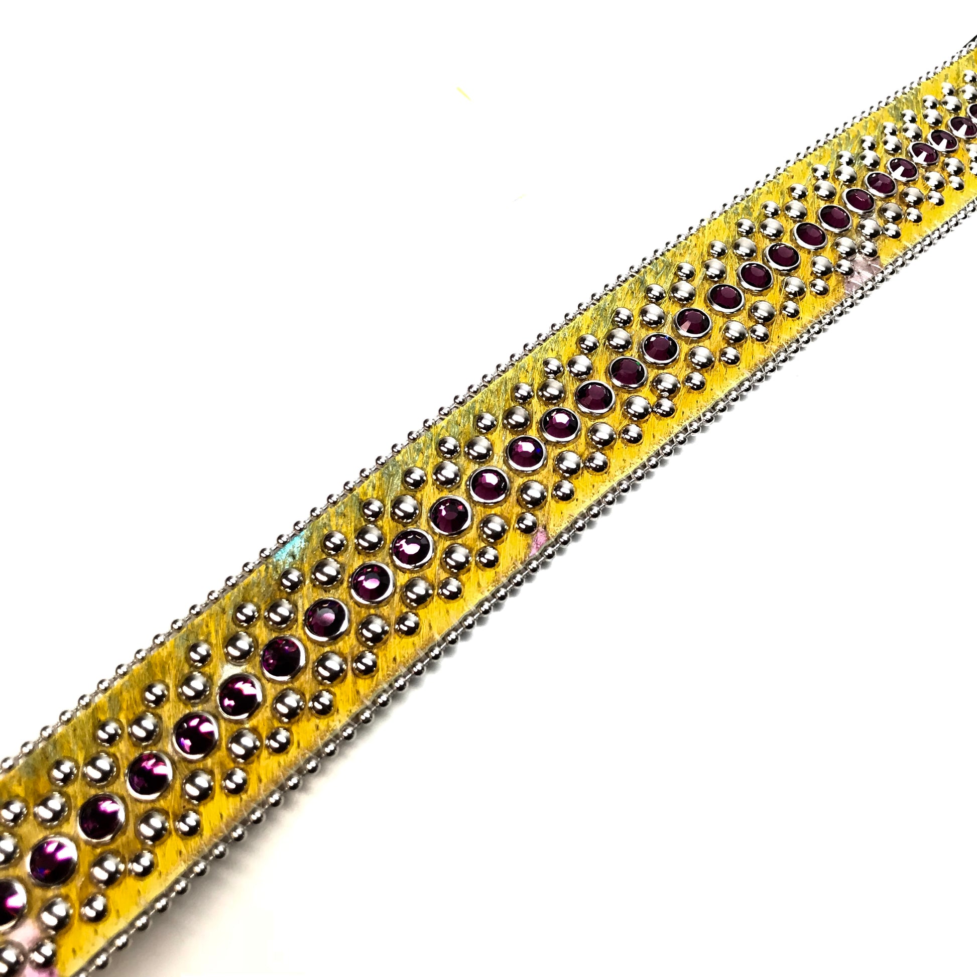 b.b. Simon Fully Loaded Yellow Pony Crystal Belt - Dudes Boutique