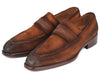 Paul Parkman Brown Antique Suede Goodyear Welted Loafers - Dudes Boutique