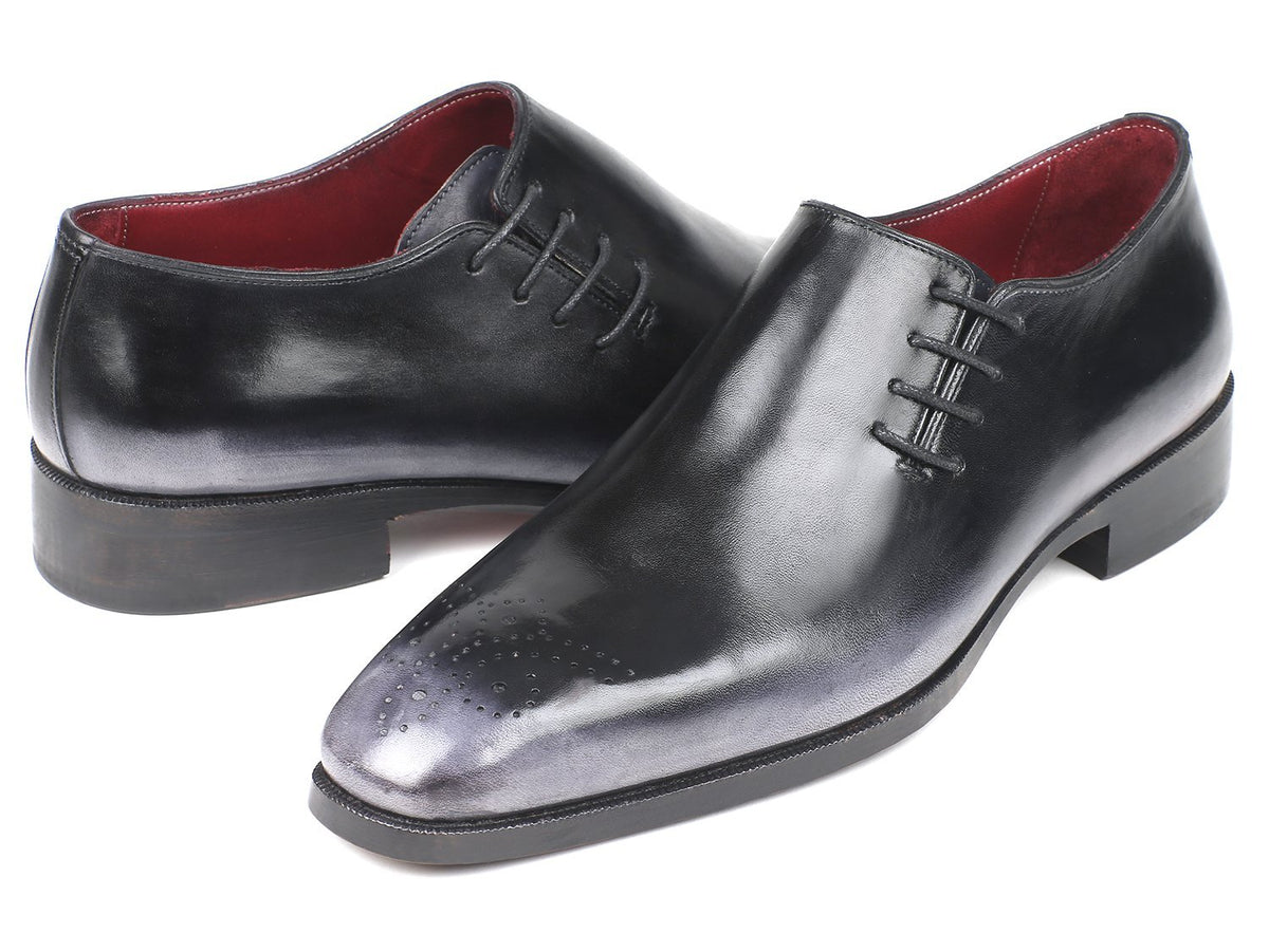 Paul Parkman Side Lace Oxfords Gray Burnished - Dudes Boutique
