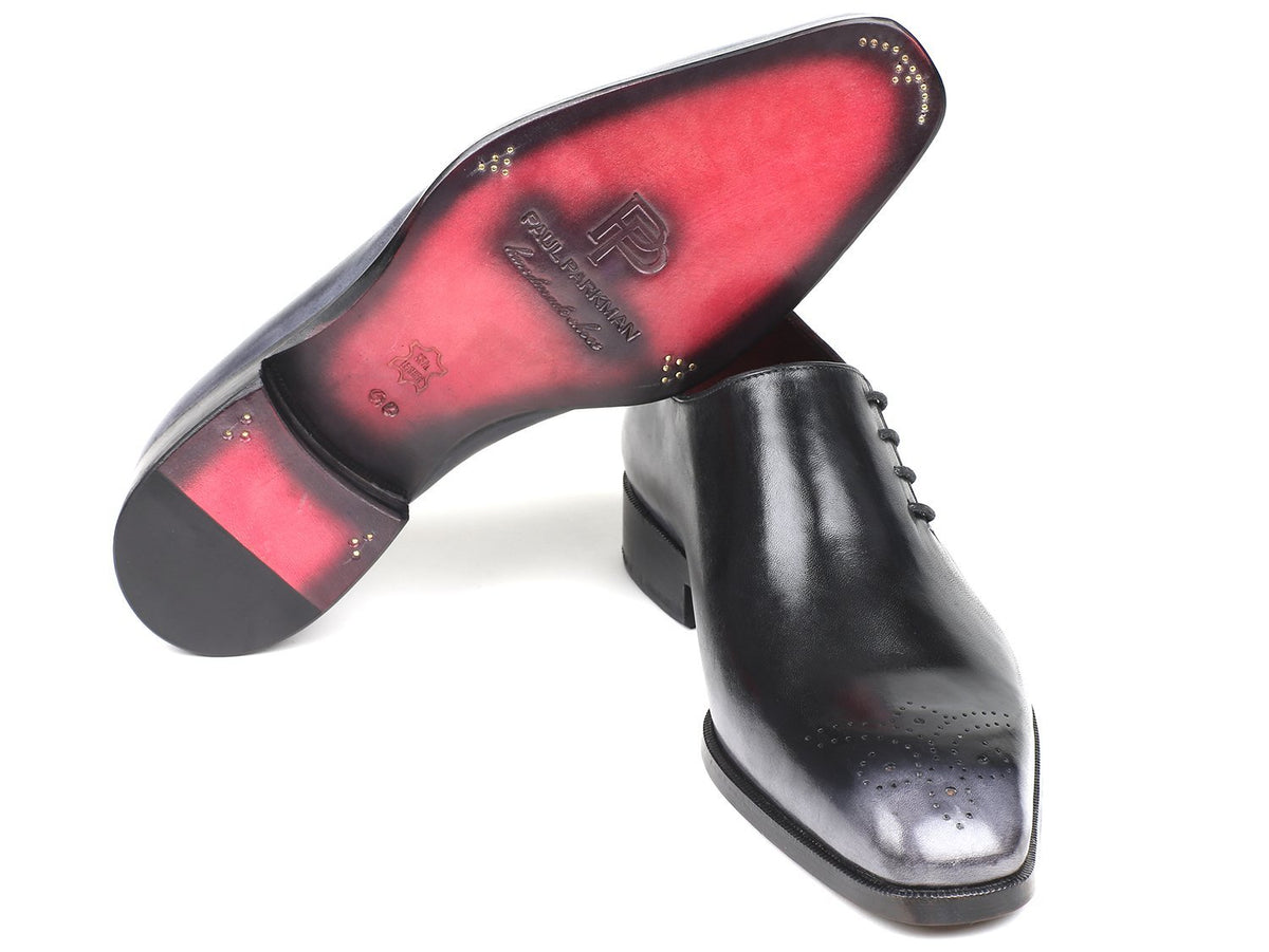 Paul Parkman Side Lace Oxfords Gray Burnished - Dudes Boutique