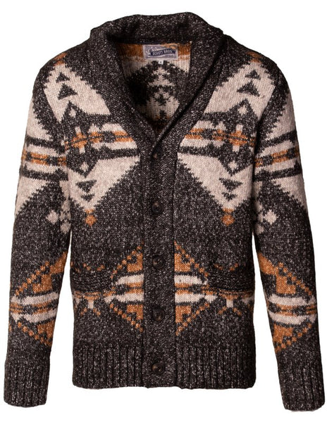 Schott NYC Yak Blend Motif Cardigan Sweater - Dudes Boutique