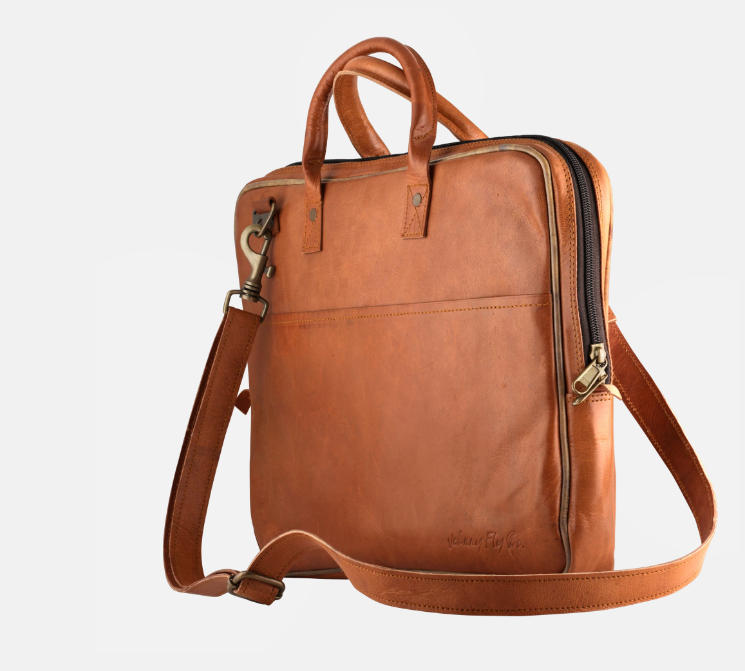 Johnny Fly Co. Leather Laptop Sling Bag - Dudes Boutique