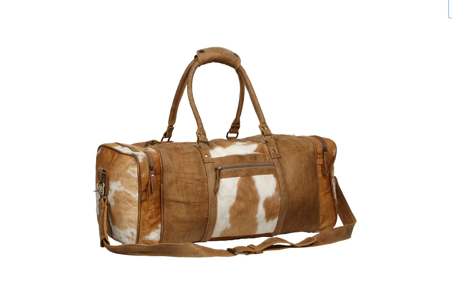 MYRA Cowhide Cinnamon Traveller Bag - Dudes Boutique