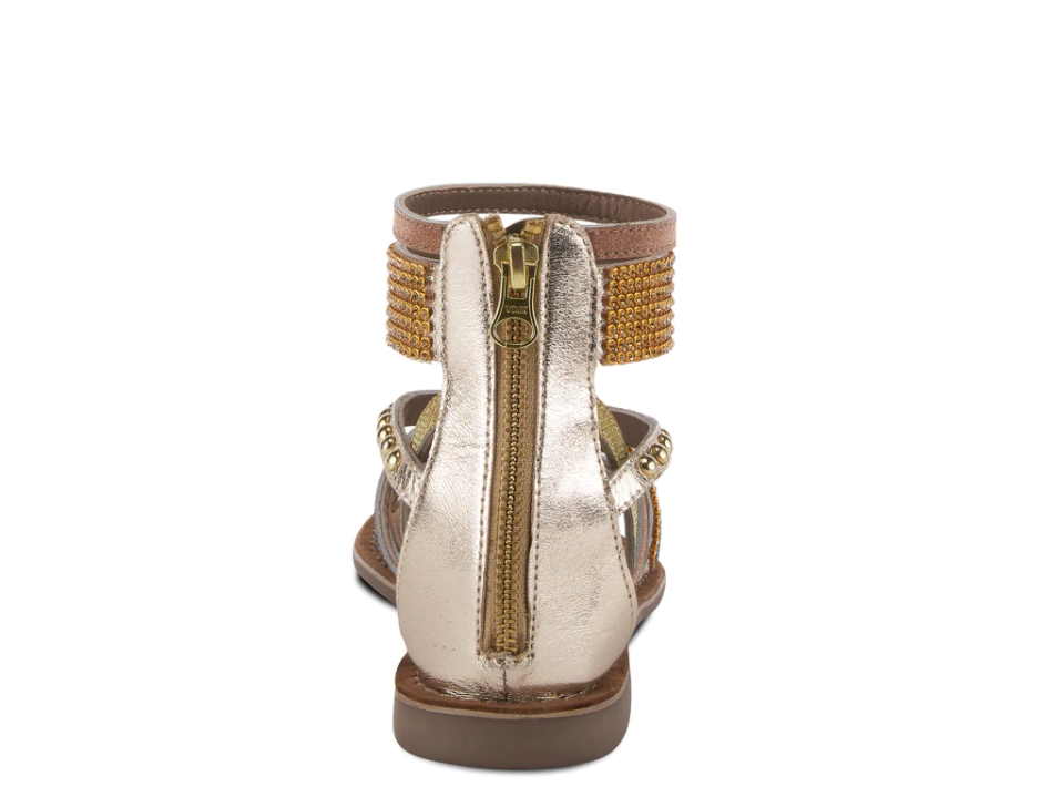 Azura BELALIA - GLDM Gold Multi Leather SlingBack Sandals - Dudes Boutique