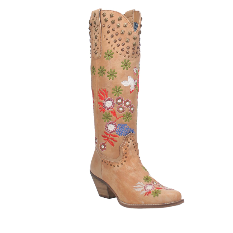 Dingo Women's "POPPY" Leather  Cowgirl Boots - Dudes Boutique