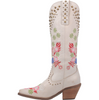 Dingo Women's "POPPY" White Leather  Cowgirl Boots - Dudes Boutique