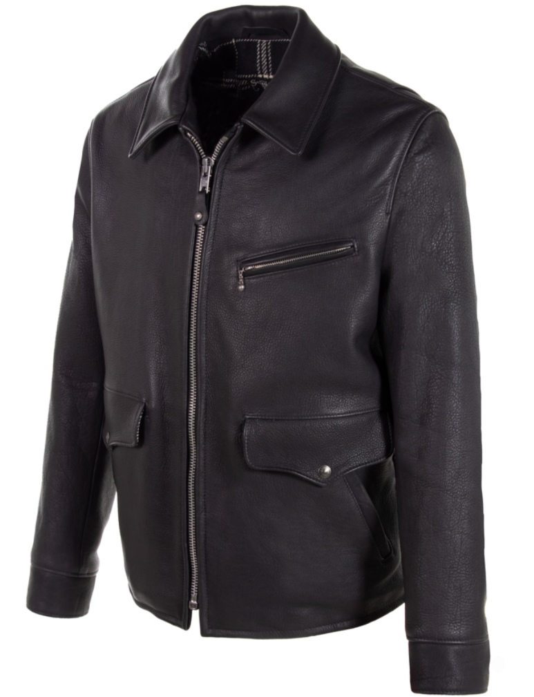 Schott 463 Men's Black U.S Bison Delivery Jacket - Dudes Boutique