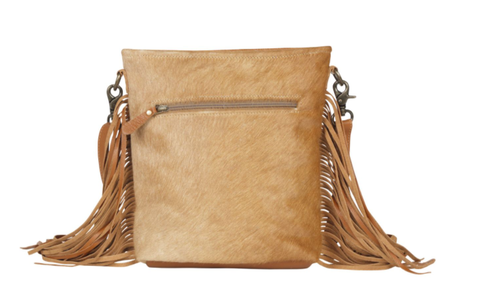 MYRA Women's Brown ECDEMO HAND-TOOLED BAG - Dudes Boutique