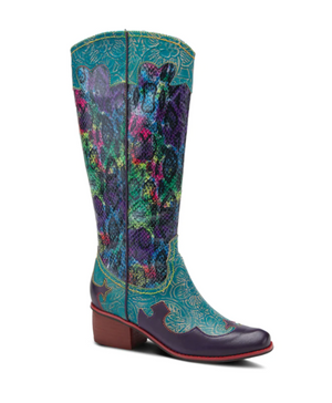 L'ARTISTE Turquoise Multi "RODEO-TQM" Western Boots - Dudes Boutique