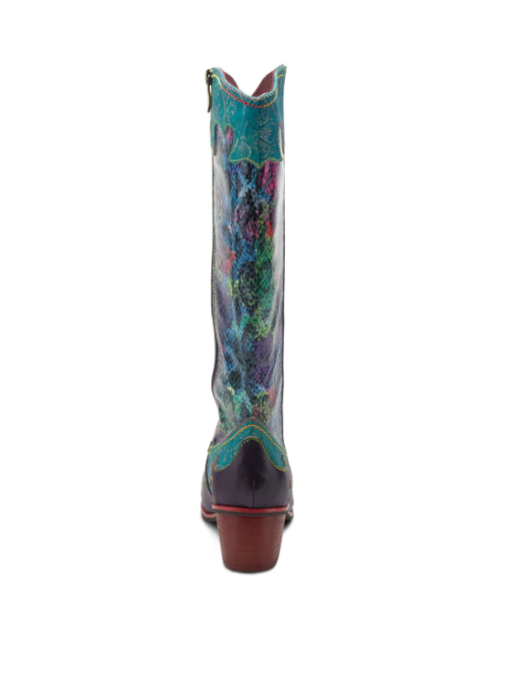 L'ARTISTE Turquoise Multi "RODEO-TQM" Western Boots - Dudes Boutique