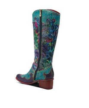 L'ARTISTE Turquoise Multi "RODEO-TQM" Western Boots - Dudes Boutique