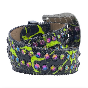 b.b. Simon Darband 2 – Volcano Slime Green Crystal Belt - Dudes Boutique