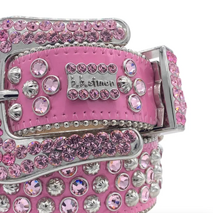 b.b. Simon Lavasan – Bubblegum Pink Crystal Belt - Dudes Boutique