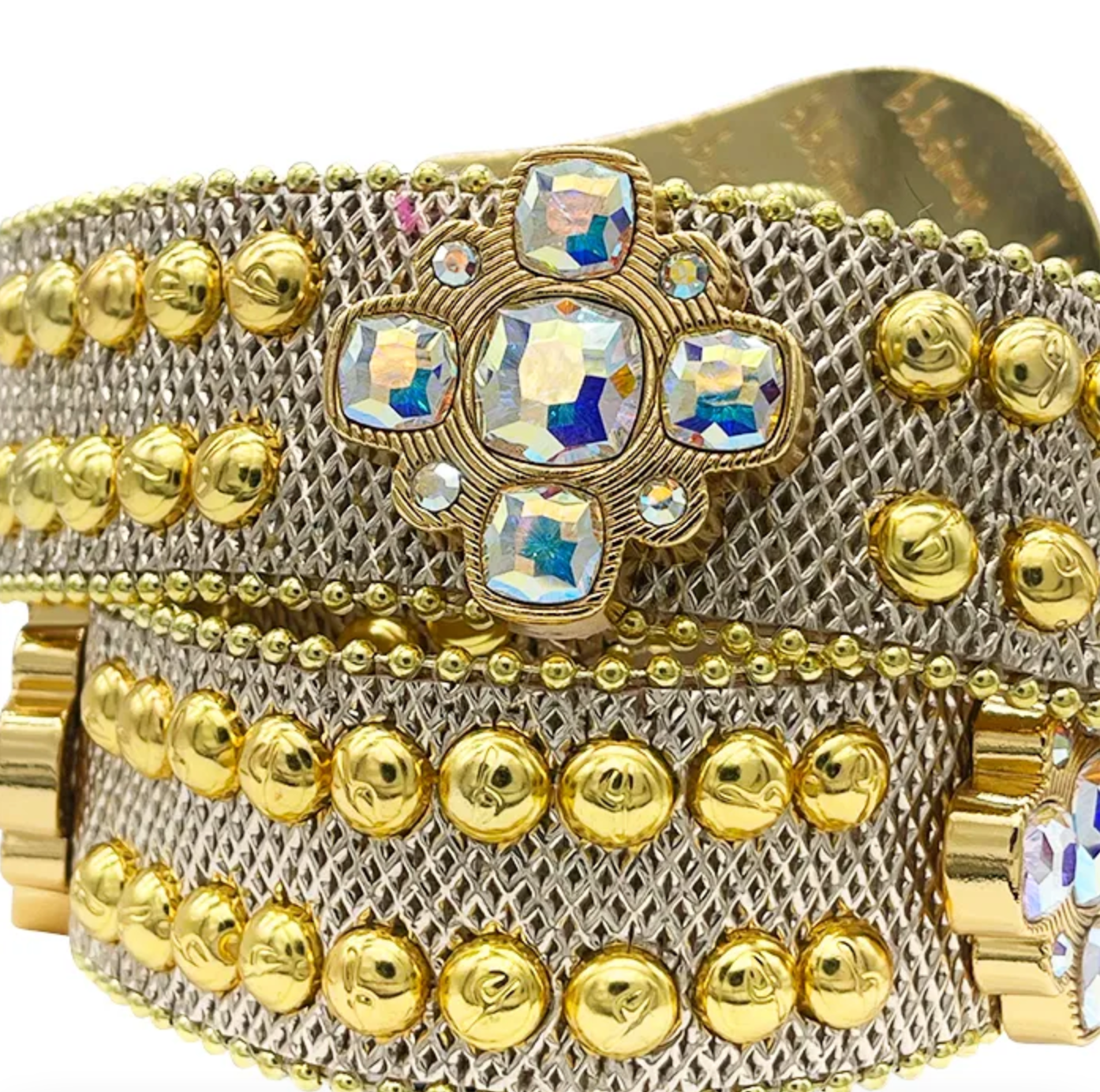 b.b. Simon Octa 2 – Gold Crystal Belt - Dudes Boutique