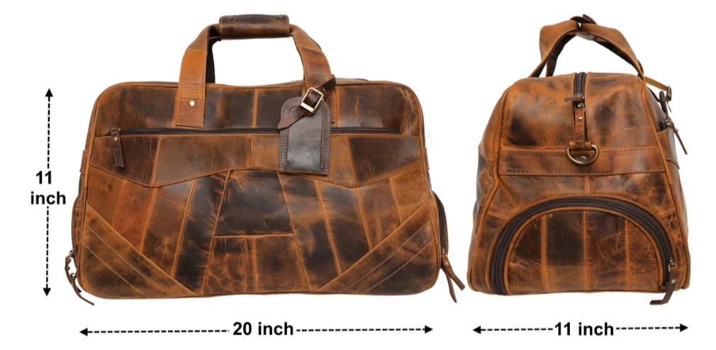 RusticTown John Leather Travel Duffle Bag - Dudes Boutique