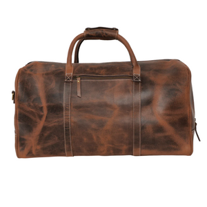 RusticTown Sasha Carry On Leather Duffle Bag (Mulberry) - Dudes Boutique