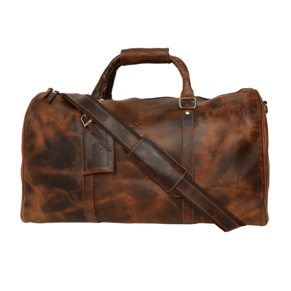 RusticTown Nando Duffle Bag (Mulberry) - Dudes Boutique