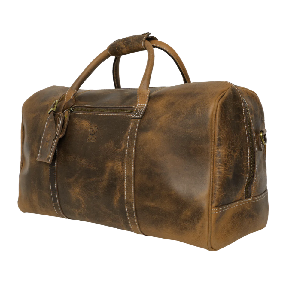 RusticTown Sasha Travel Duffle Bag (Brown) - Dudes Boutique
