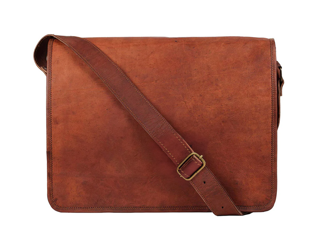 RusticTown Artisian Leather Messenger Bag Crossbody Laptop Satchel (11 Inch) - Dudes Boutique