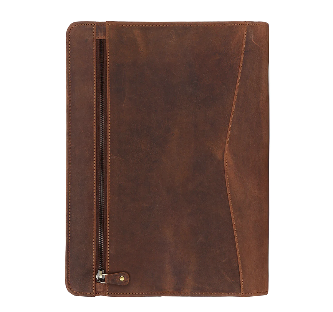 RusticTown Professional Leather Portfolio (Tan) - Dudes Boutique