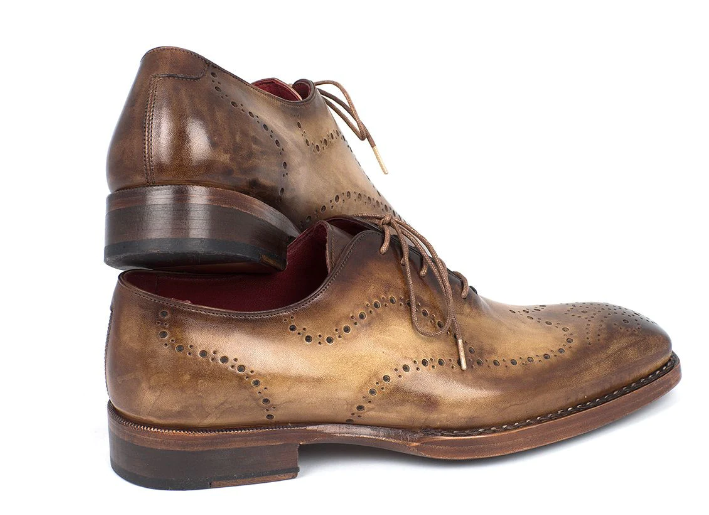 Paul Parkman Goodyear Welted Men's Wingtip Oxfords Antique Olive - Dudes Boutique