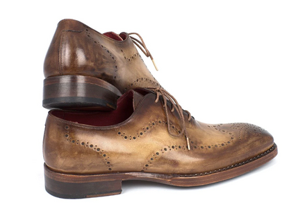 Paul Parkman Goodyear Welted Men's Wingtip Oxfords Antique Olive - Dudes Boutique