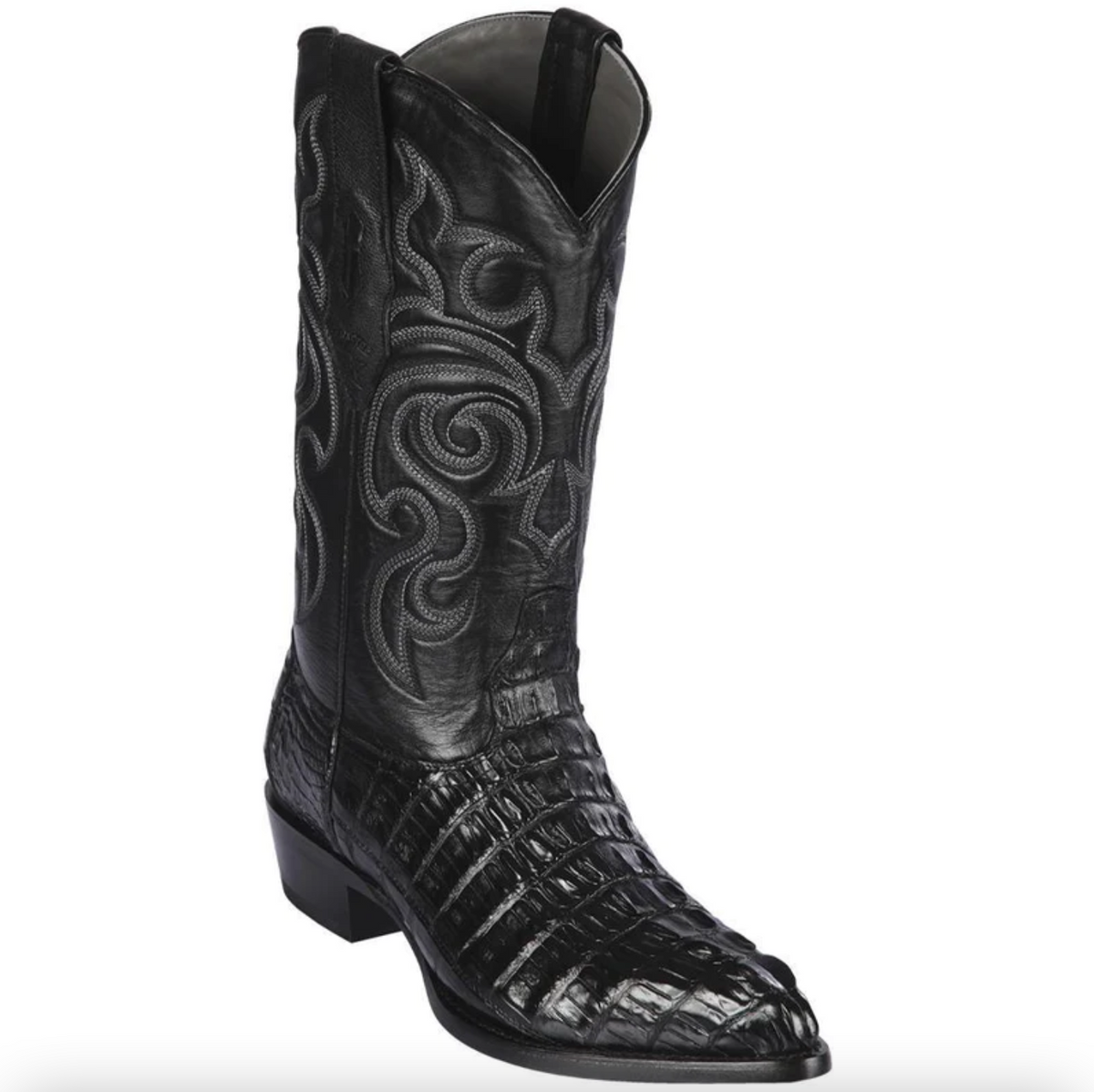 Los Altos Black Crocodile J-toe Cowboy Boots - Dudes Boutique