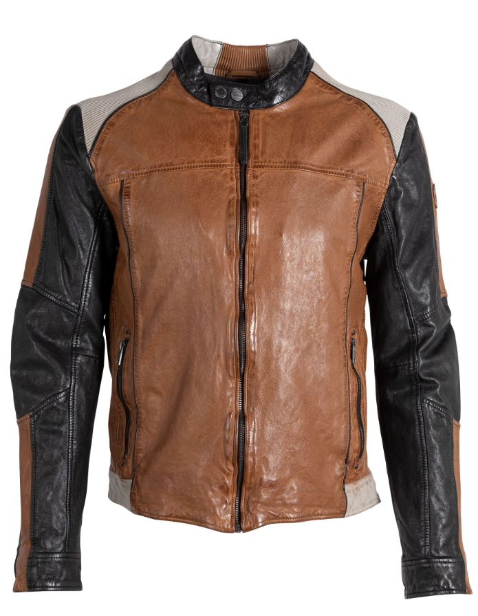 Mauritius Men's Myron Leather Jacket, Cognac - Dudes Boutique