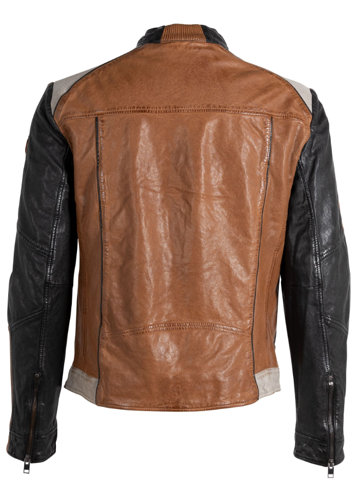Mauritius Men's Myron Leather Jacket, Cognac - Dudes Boutique