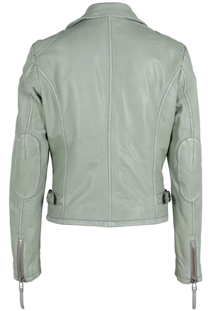 Mauritius Ladies Sofia Leather Jacket, Frosty Green - Dudes Boutique