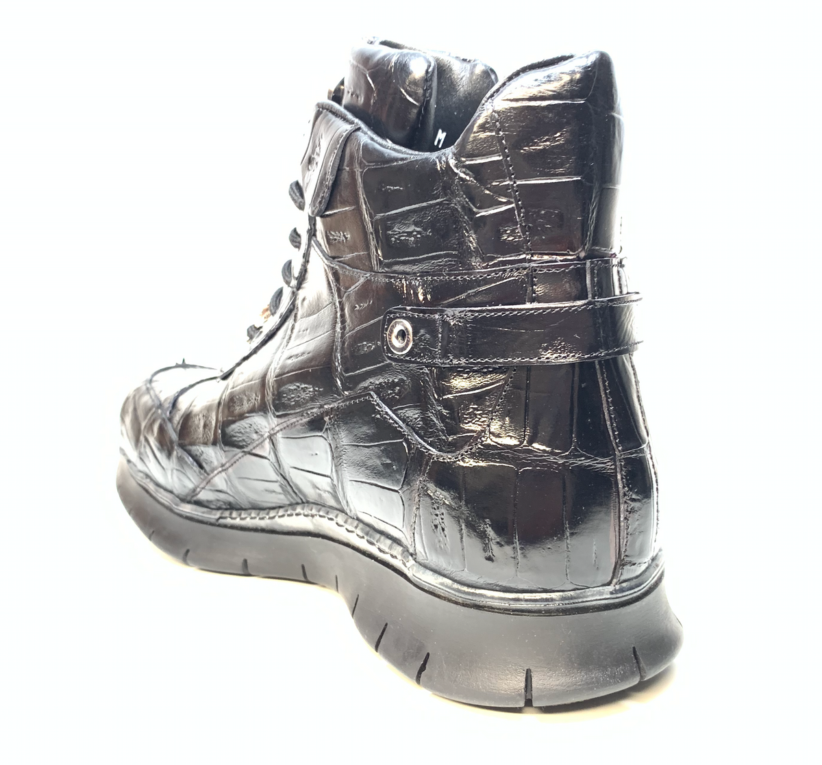 Mauri 8567 Black Crocodile Hightop Sneakers - Dudes Boutique