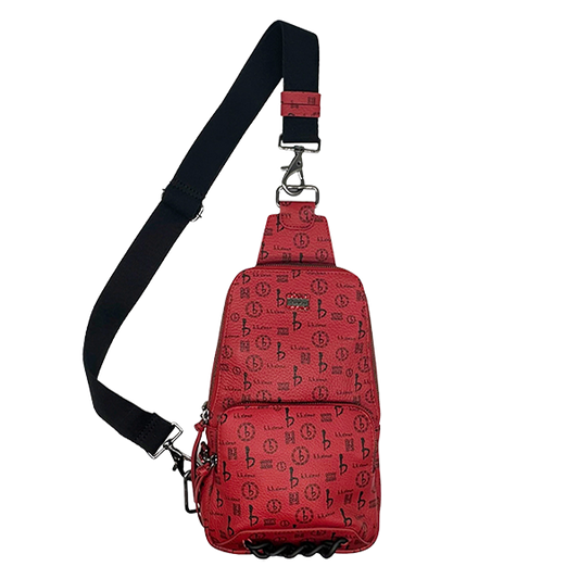 b.b. Simon BB Pattern Sling Bag - Red - Dudes Boutique
