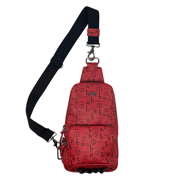 b.b. Simon BB Pattern Sling Bag - Red - Dudes Boutique