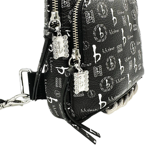 b.b. Simon BB Pattern Sling Bag - Black - Dudes Boutique