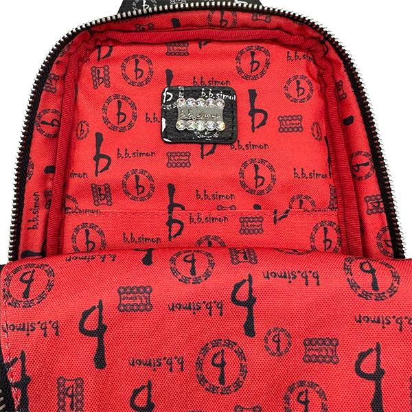 b.b. Simon BB Pattern Sling Bag - Black - Dudes Boutique
