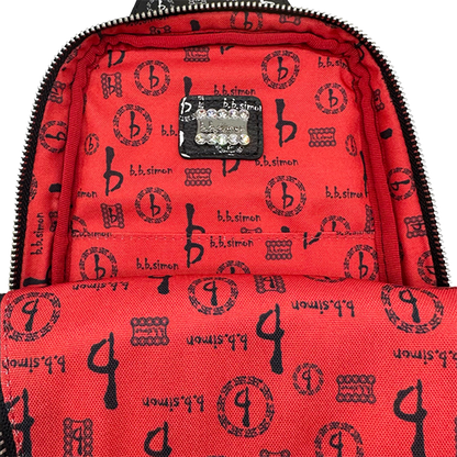b.b. Simon BB Pattern Sling Bag - Black - Dudes Boutique