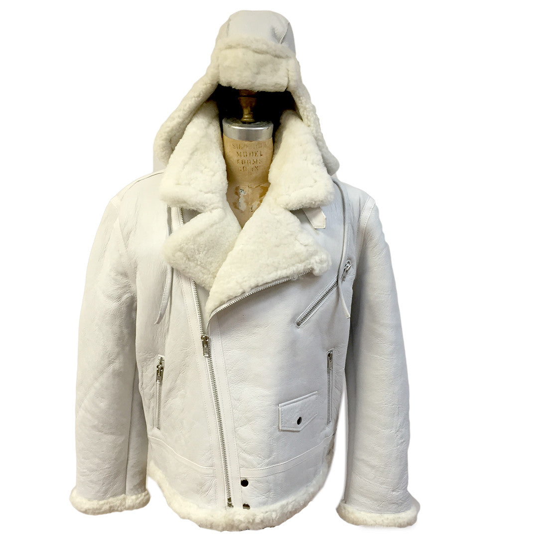 Jakewood - Shearling & Cow Racing Aviator Jacket - Dudes Boutique