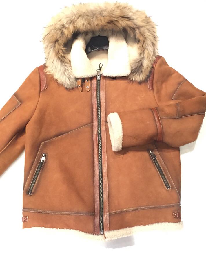 Kashani Tobacco Burnish Fox Shearling Jacket - Dudes Boutique
