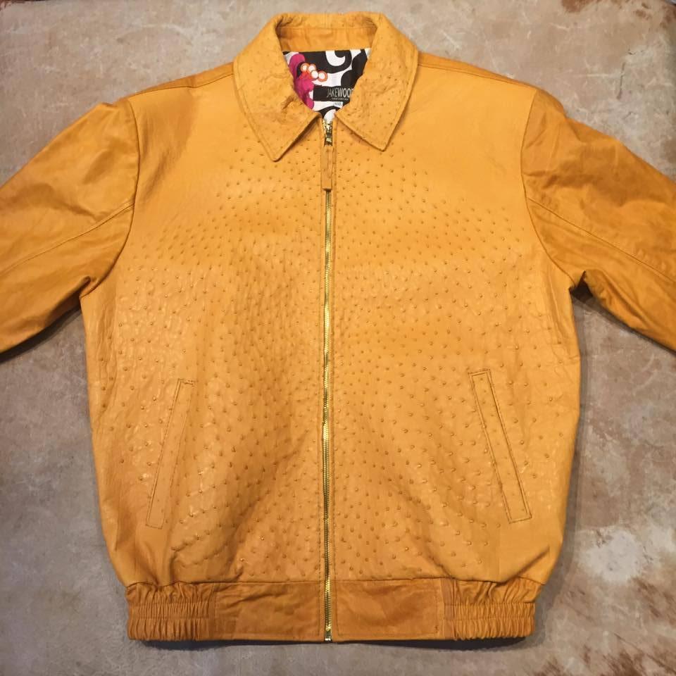 Kashani Peanut Full Ostrich Quill Bomber - Dudes Boutique